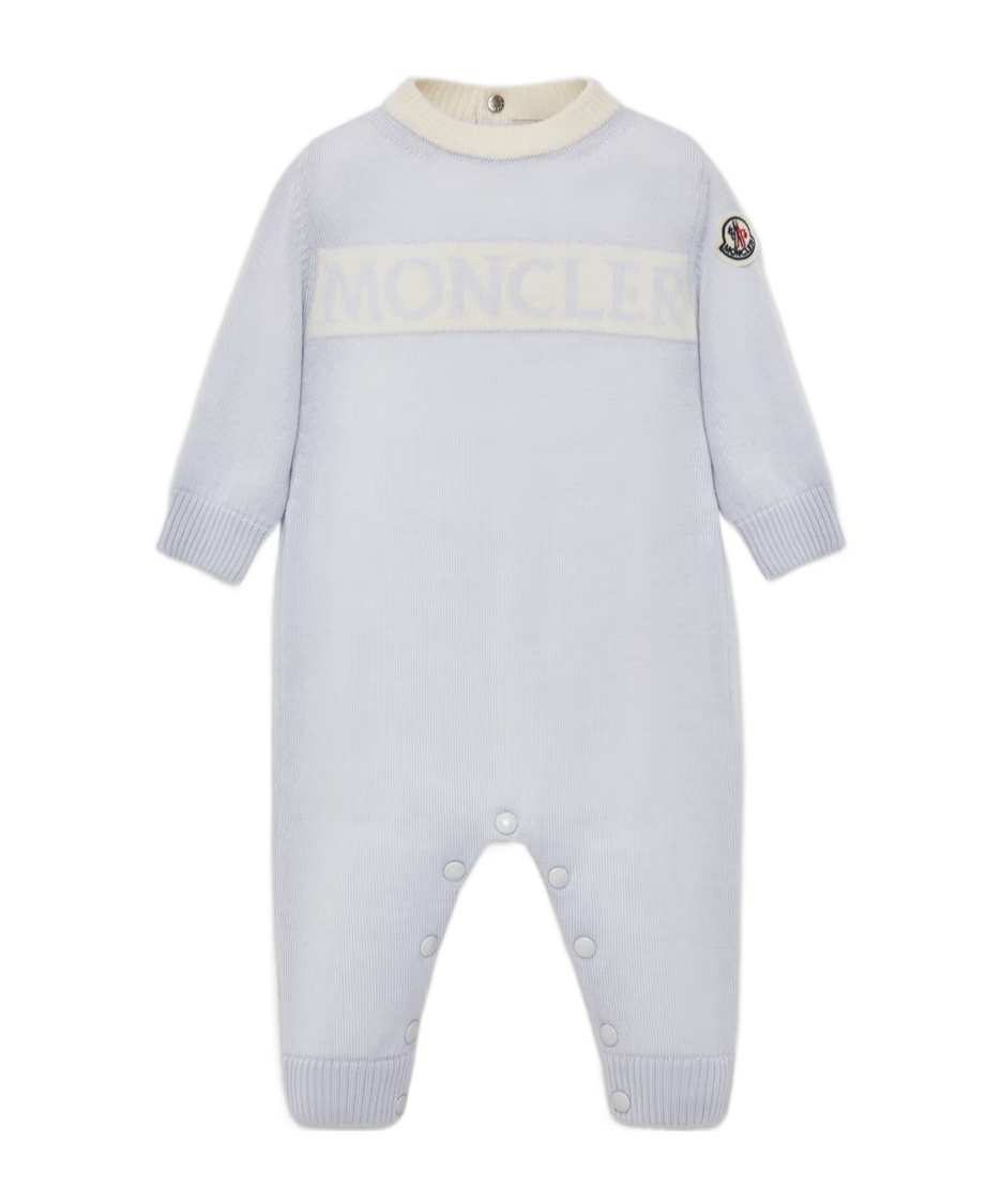 Moncler Enfant Long-sleeved Crewneck Tracksuit In Light Blue