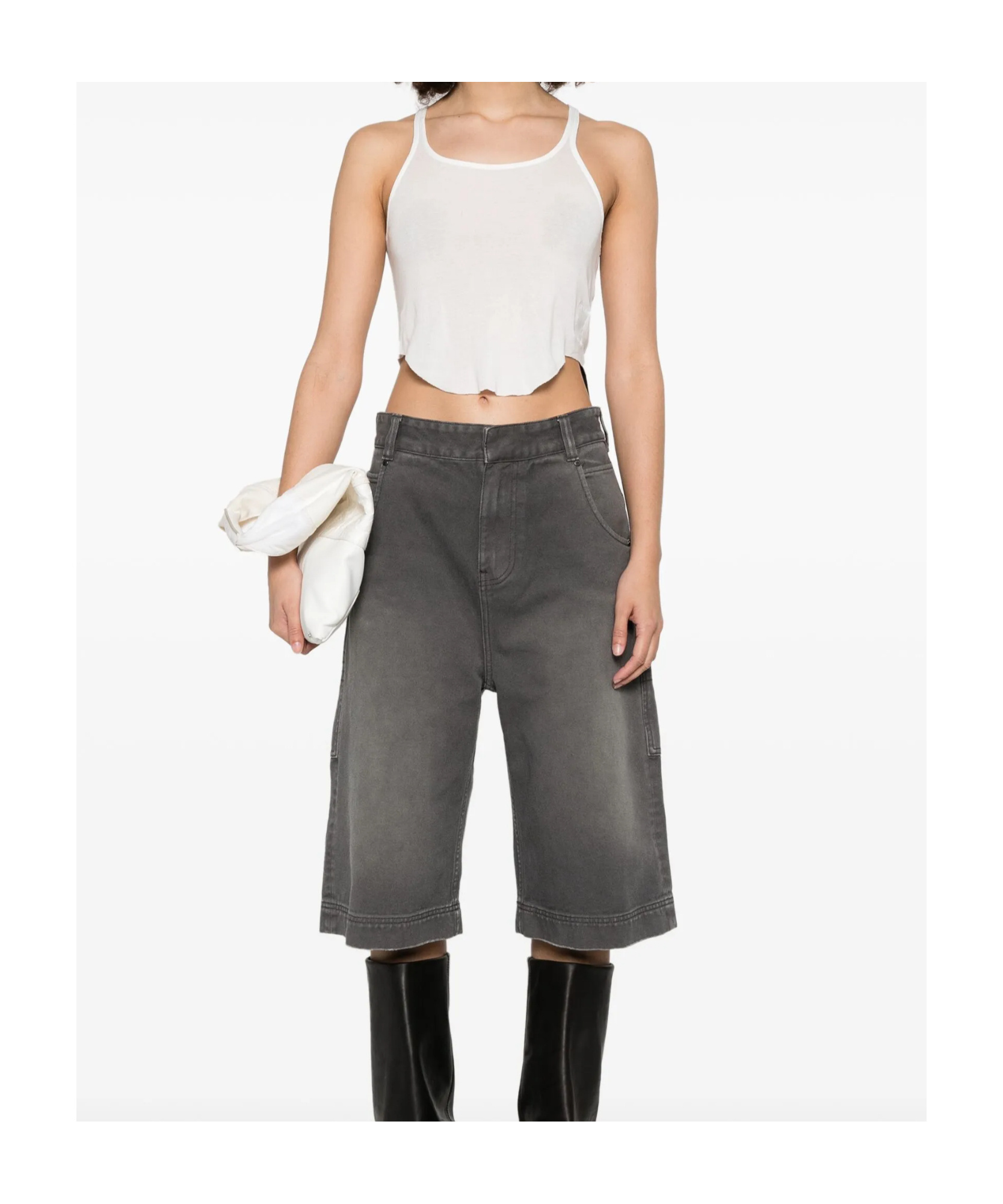 Rick Owens Drkshdw Cropped Tank Top