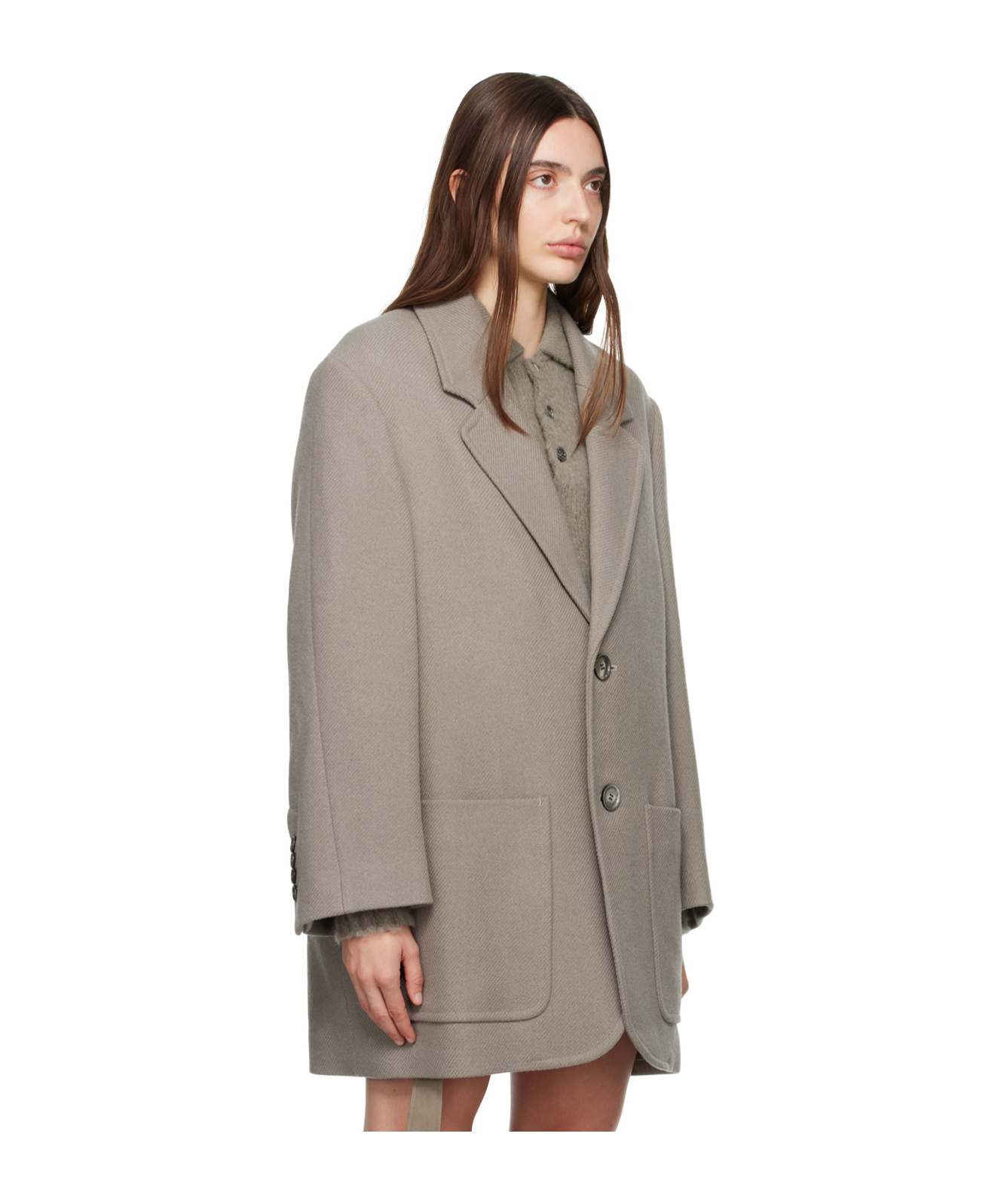 Ami Alexandre Mattiussi Two-button Suit Jacket In Nude