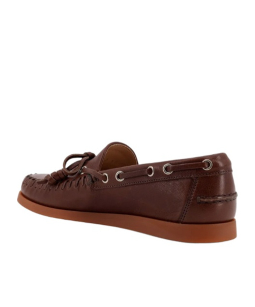 Valentino Leather Loafers Featuring Bow Detail In Brown