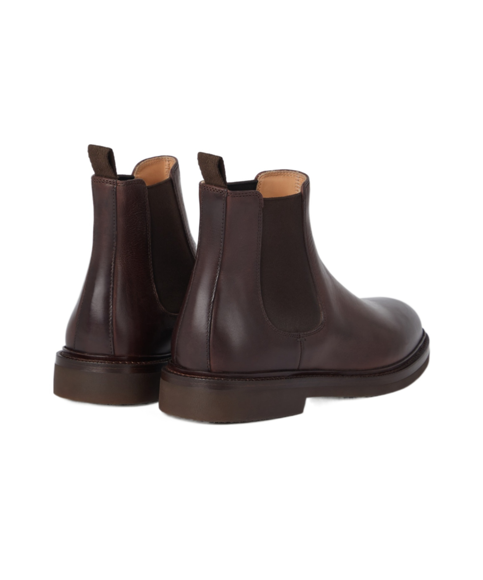Brunello Cucinelli Leather Ankle Boots In Black