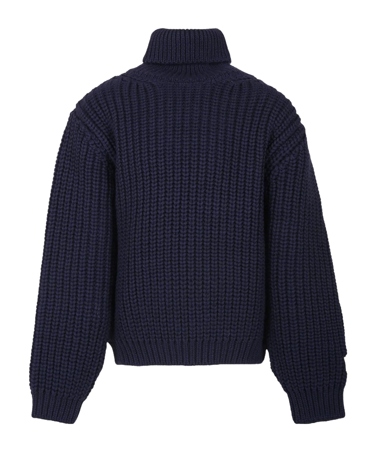 Douuod Twisted Turtleneck Sweater In Black