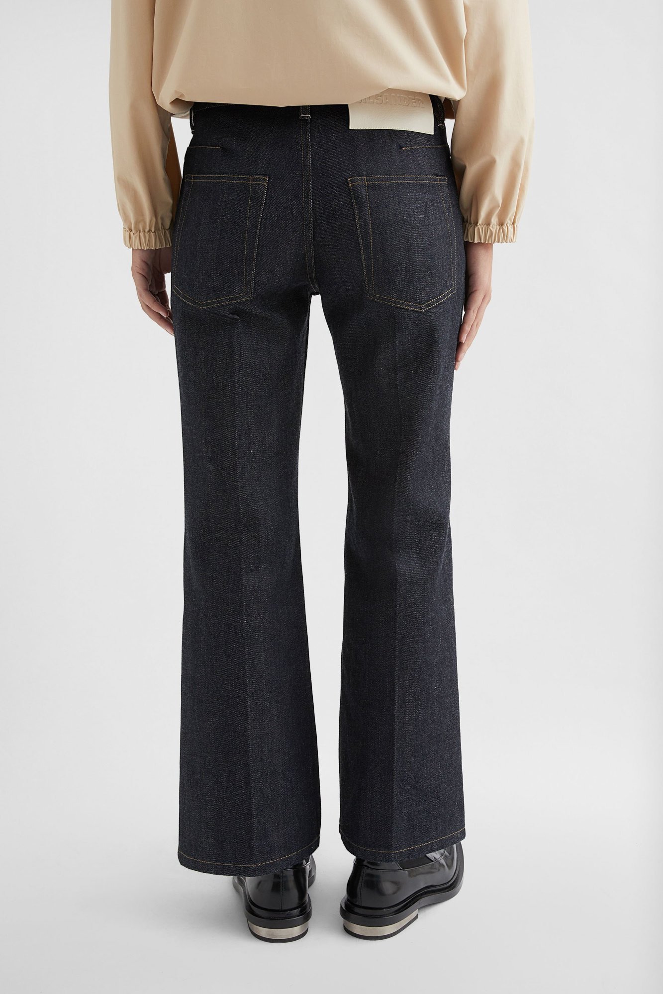 Shop Jil Sander Flared Jeans In Black