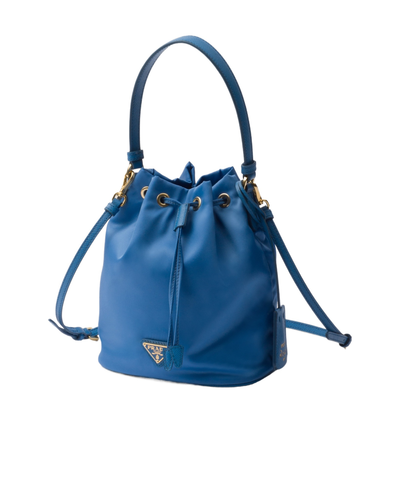 Prada Re-edition 1978 Re-nylon Mini Recycled-polyamide Bucket Bag In Blue