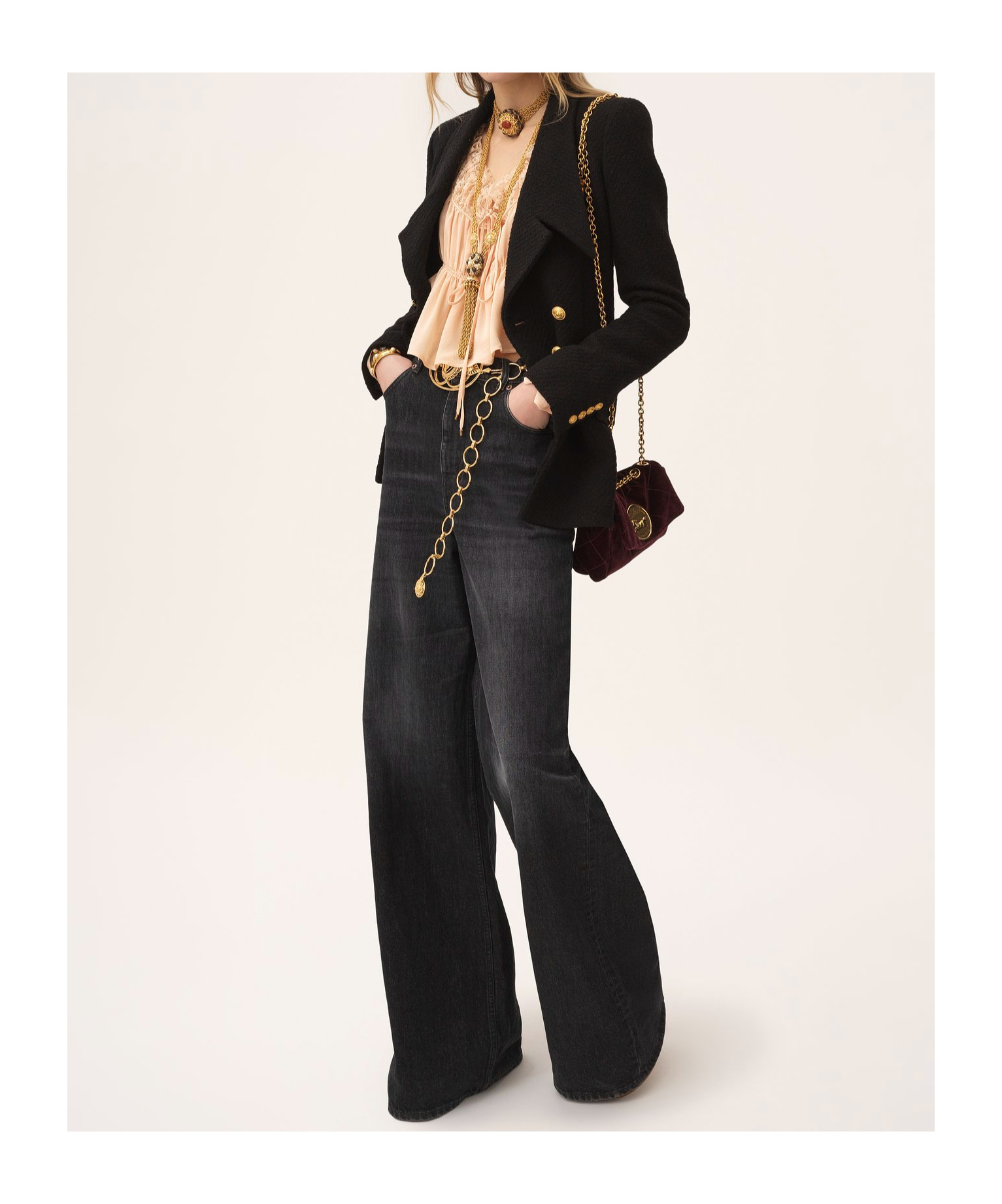 Chloé Rigid High-rise Wide-leg Jeans