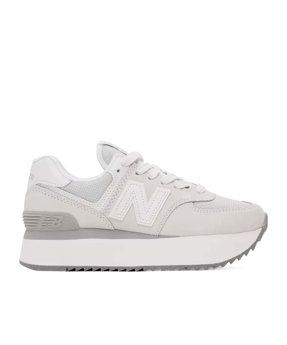 New Balance 574 Low-top Suede Sneakers In White