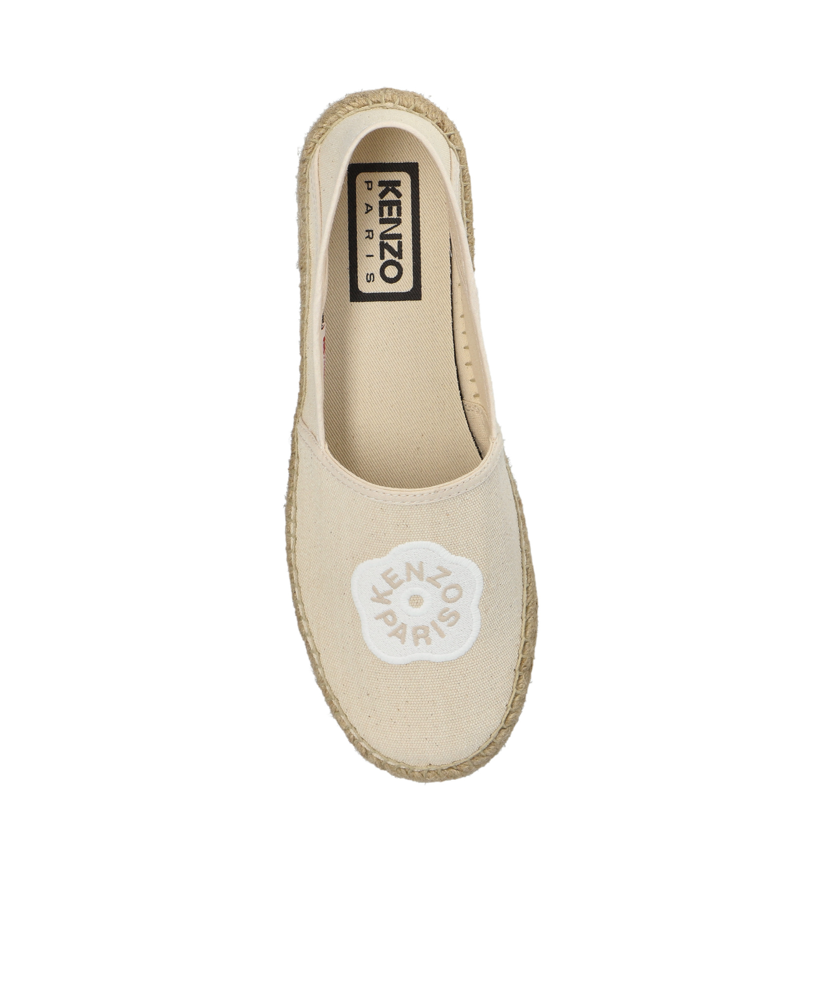 Kenzo 'boke Flower 2.0' Embroidered Canvas Espadrilles In Nude
