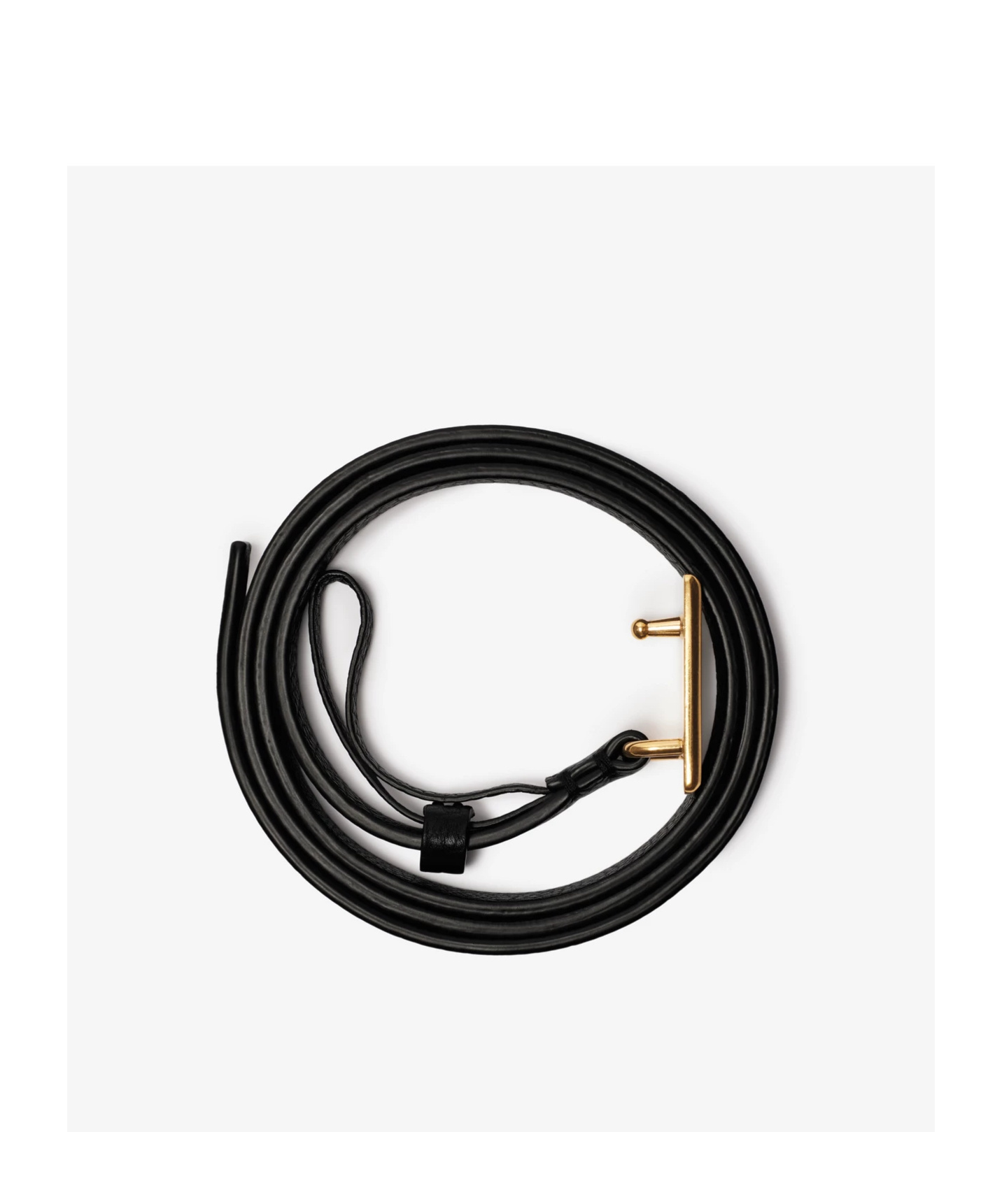 Burberry Shield Ekd Leather Belt In Black