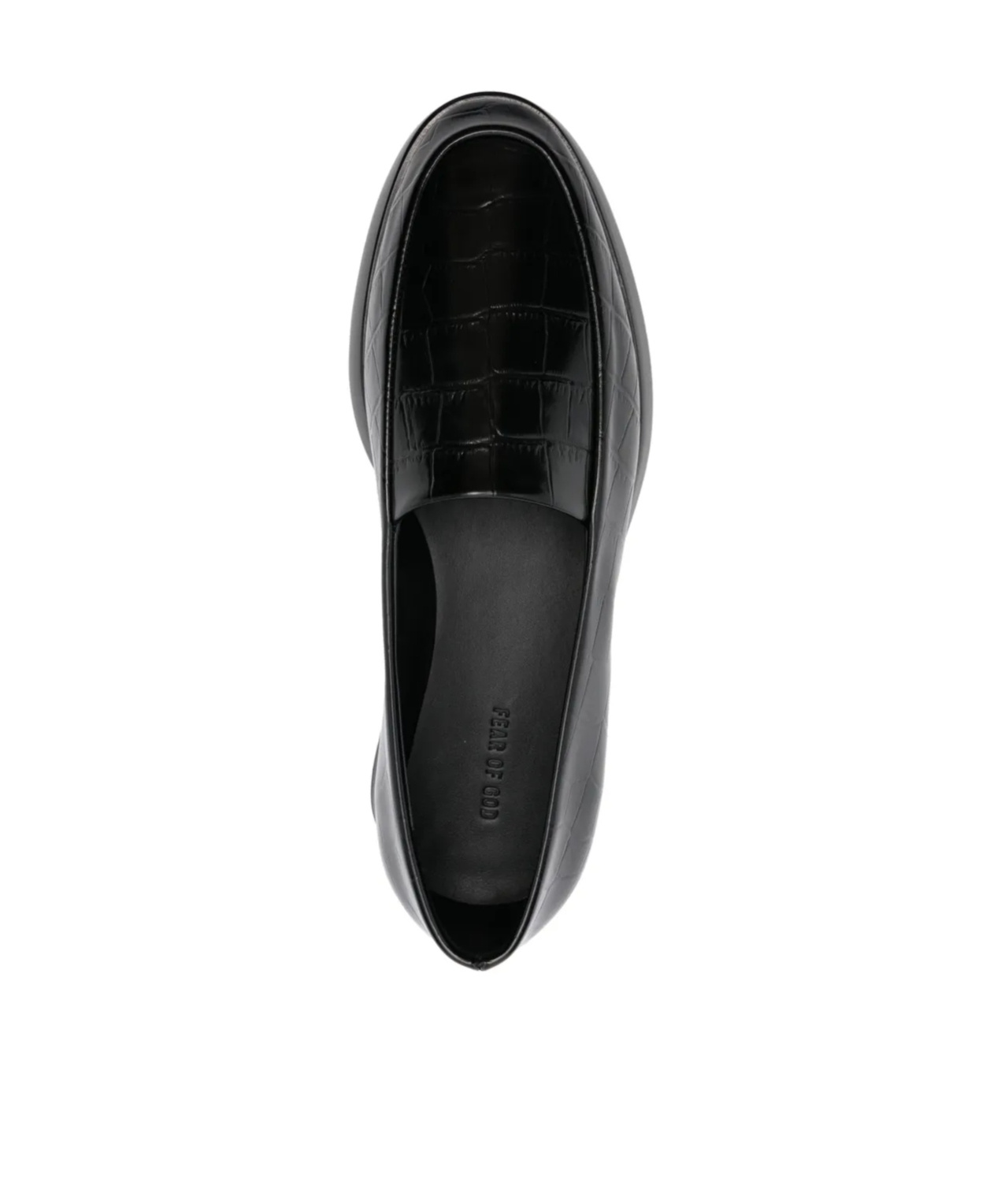 Fear Of God Crocodile-embossed Loafers In Black