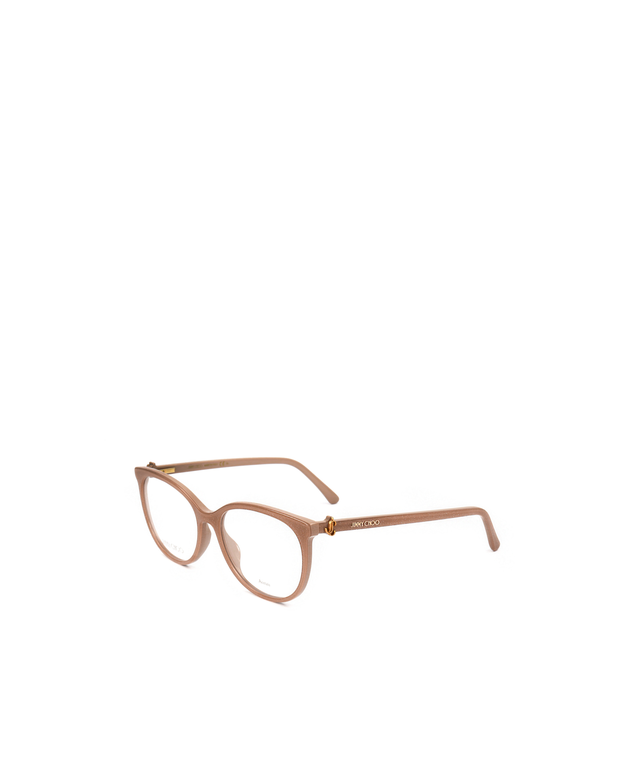 Jimmy Choo Eyewear Round Frame Glasses In White