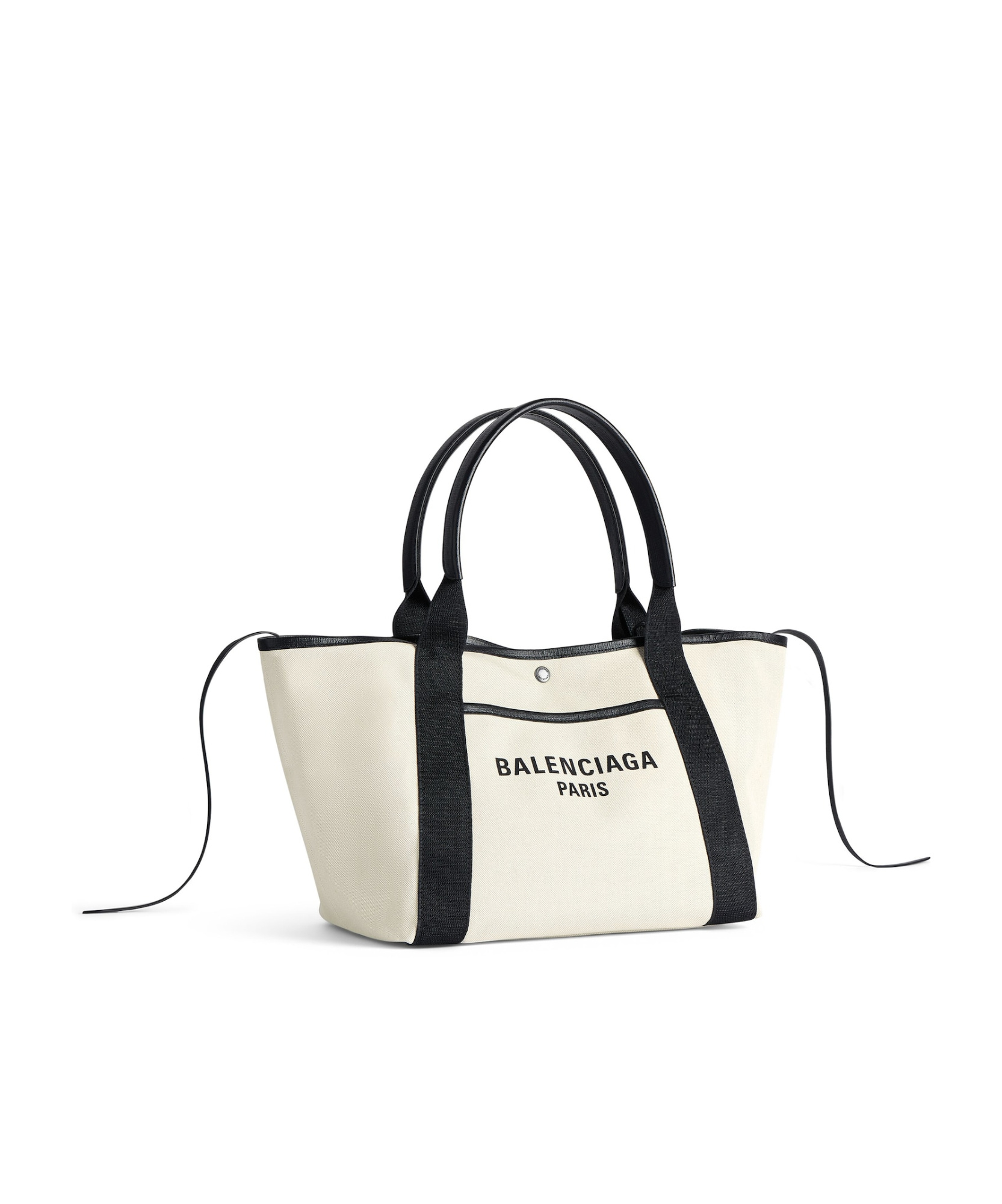Balenciaga Blackwhite Biarritz S Shopping Bag In White