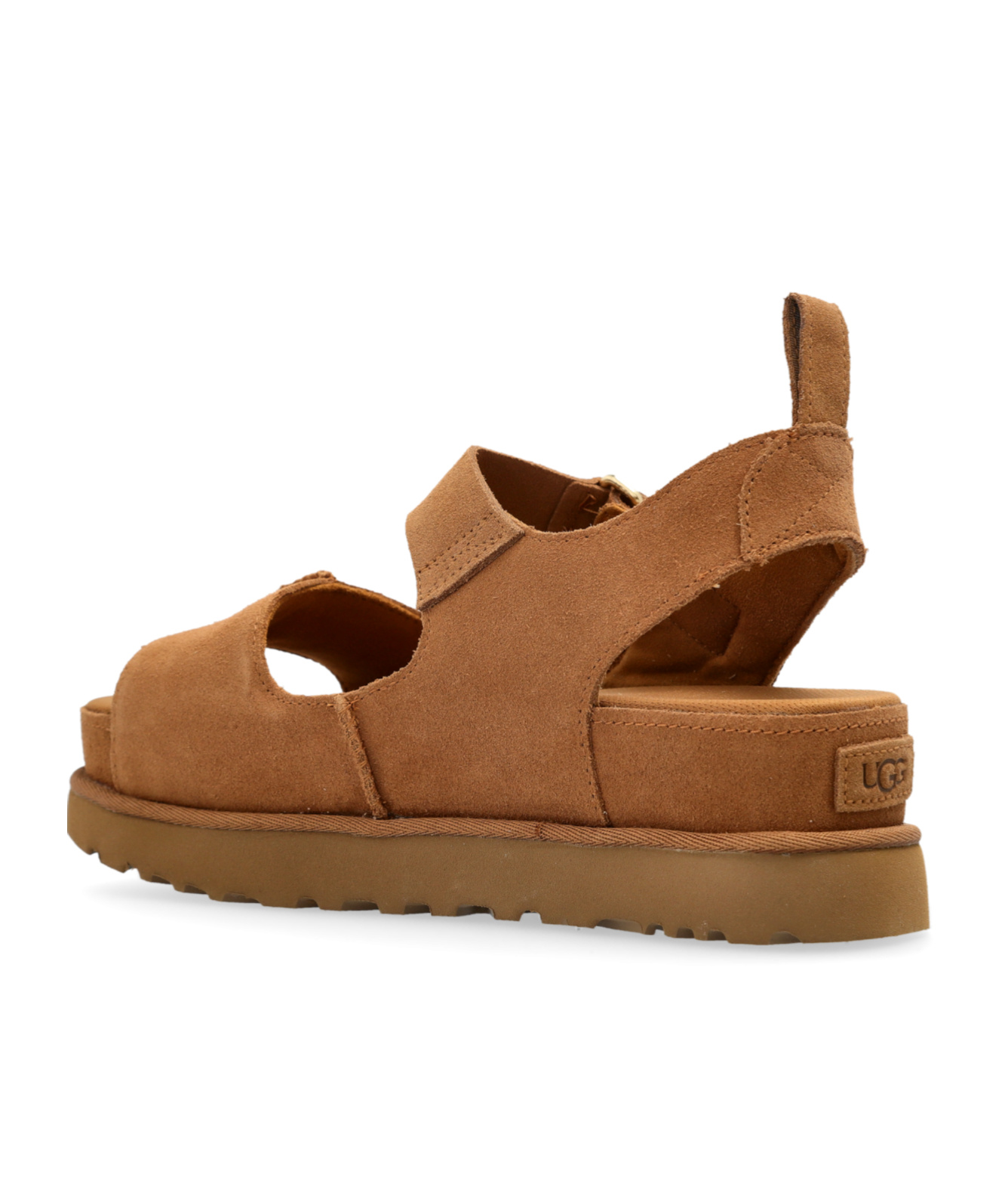 Ugg Goldenstar Hi Suede Sandals Chestnut In Neutral