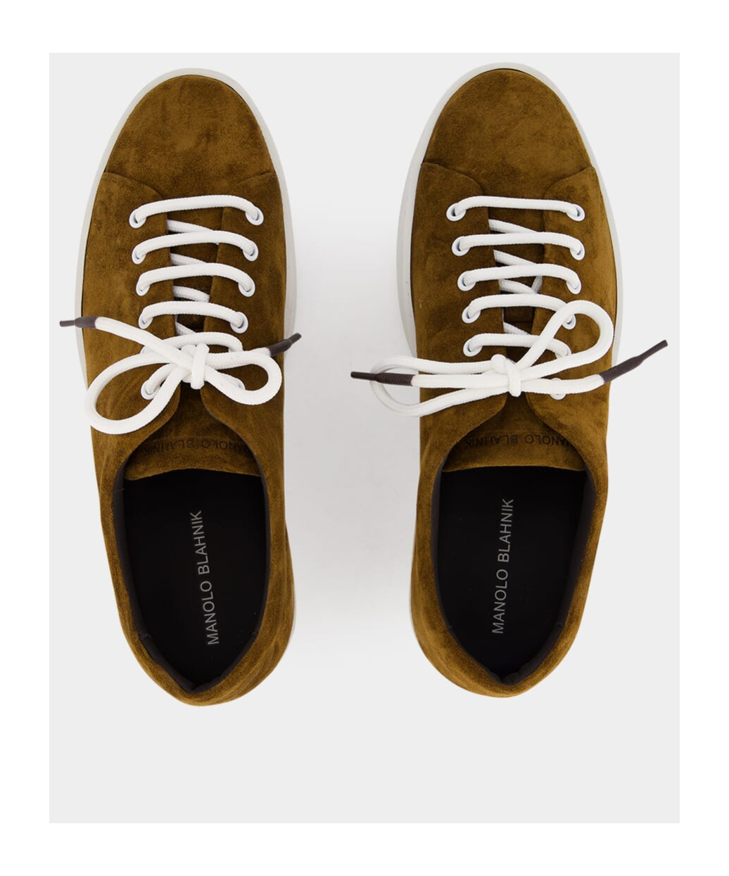 Manolo Blahnik Lace-up Low-cut Casual Shoes In Brown