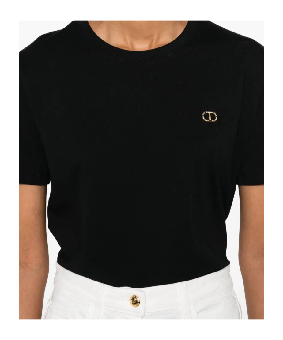 Shop Twinset Oval T-plaque T-shirt