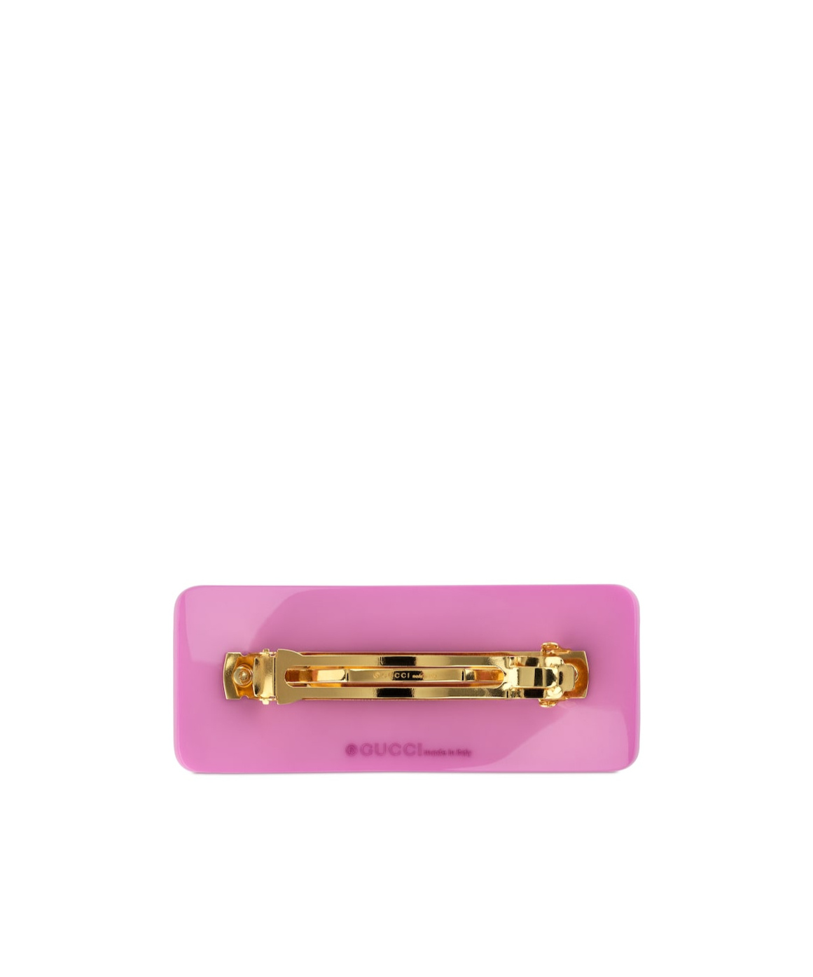 Gucci Gg Crystals Hair Slide In Pink