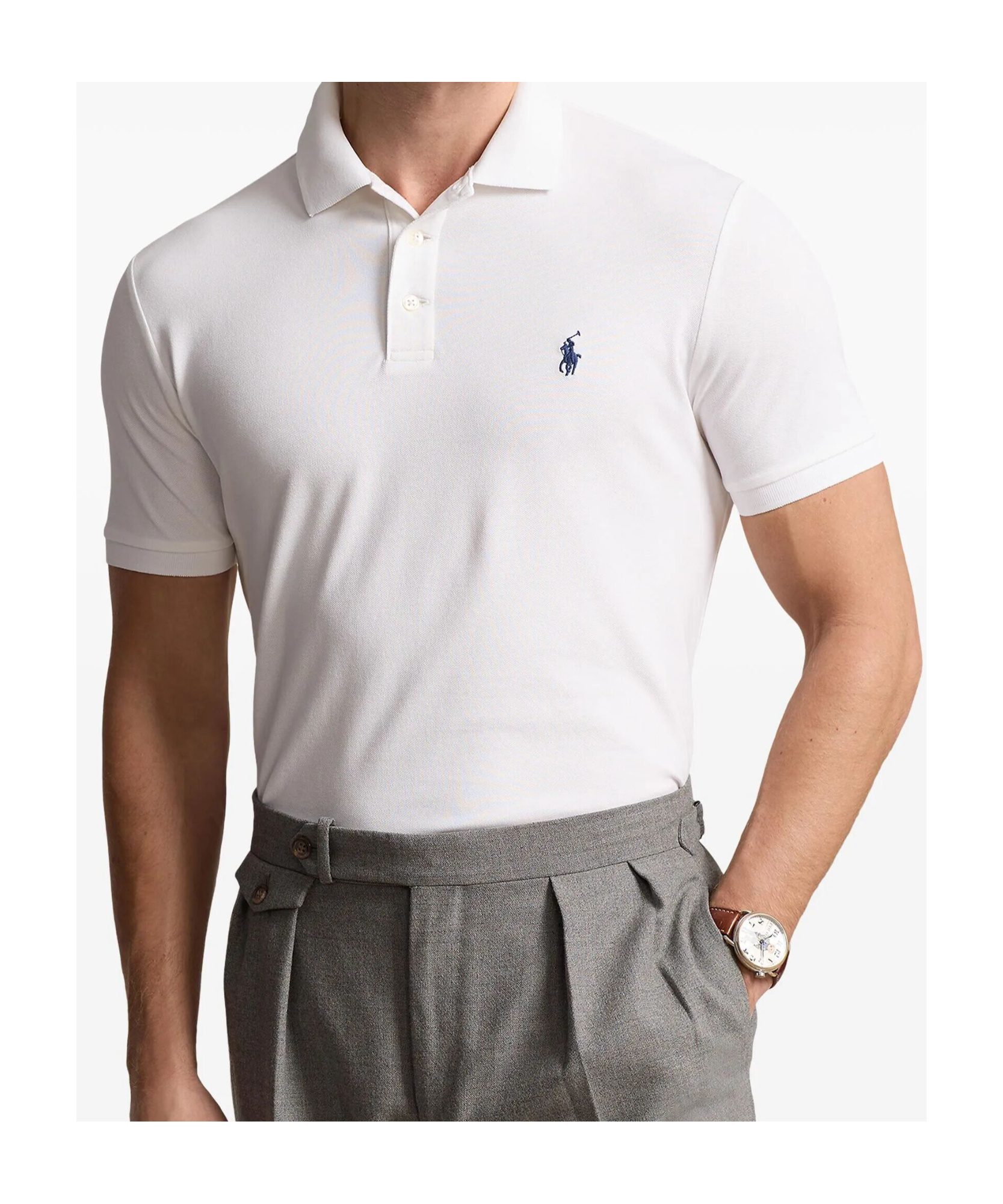 POLO RALPH LAUREN POLO RALPH LAUREN CUSTOM SLIM FIT STRETCH MESH POLO SHIRT