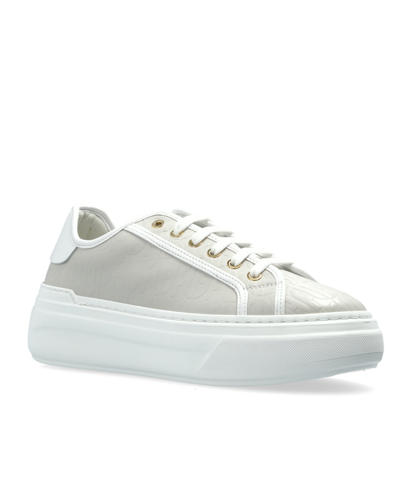 FURLA FURLA LOGO EMBOSSED LACE-UP SHOES