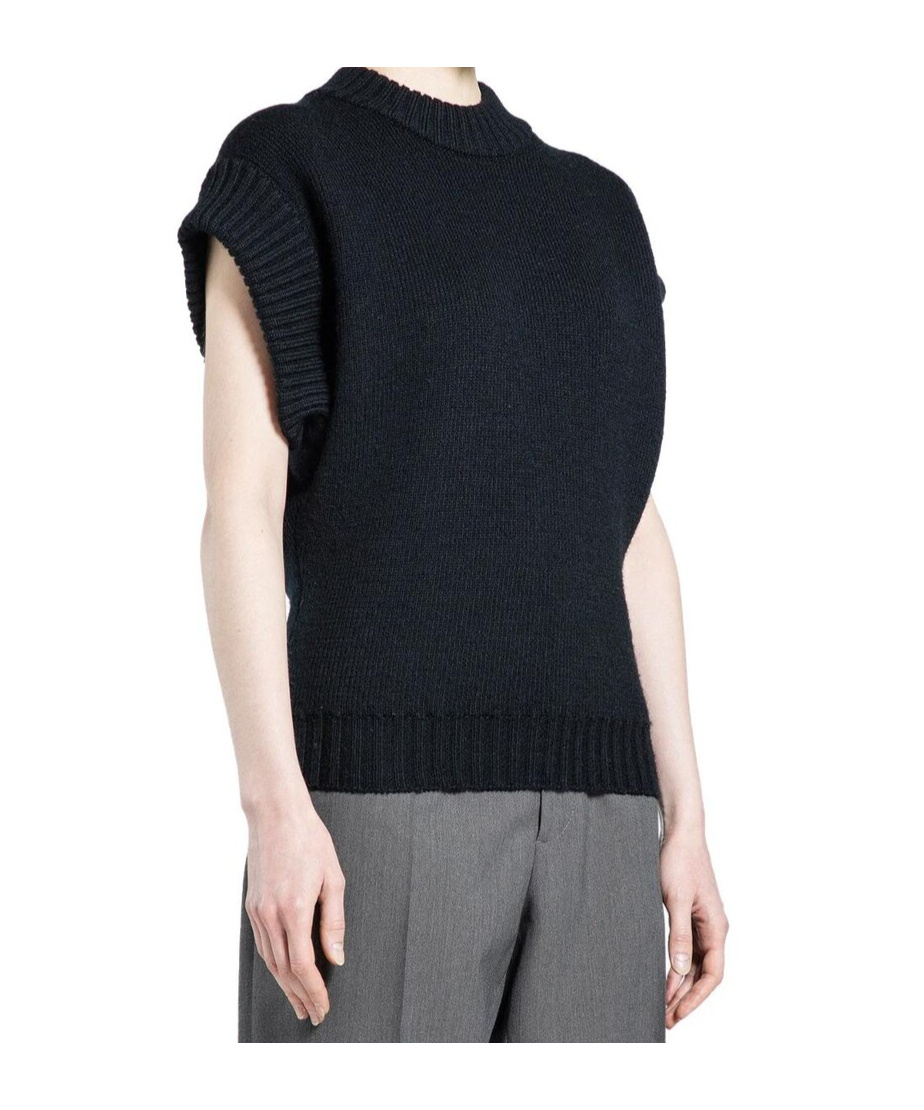 Bottega Veneta Round Neck Sweater In Black