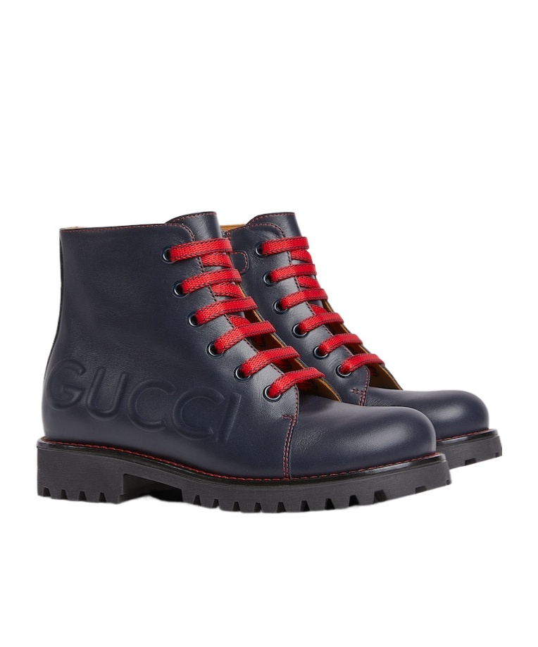 Gucci Laced Boots In Black