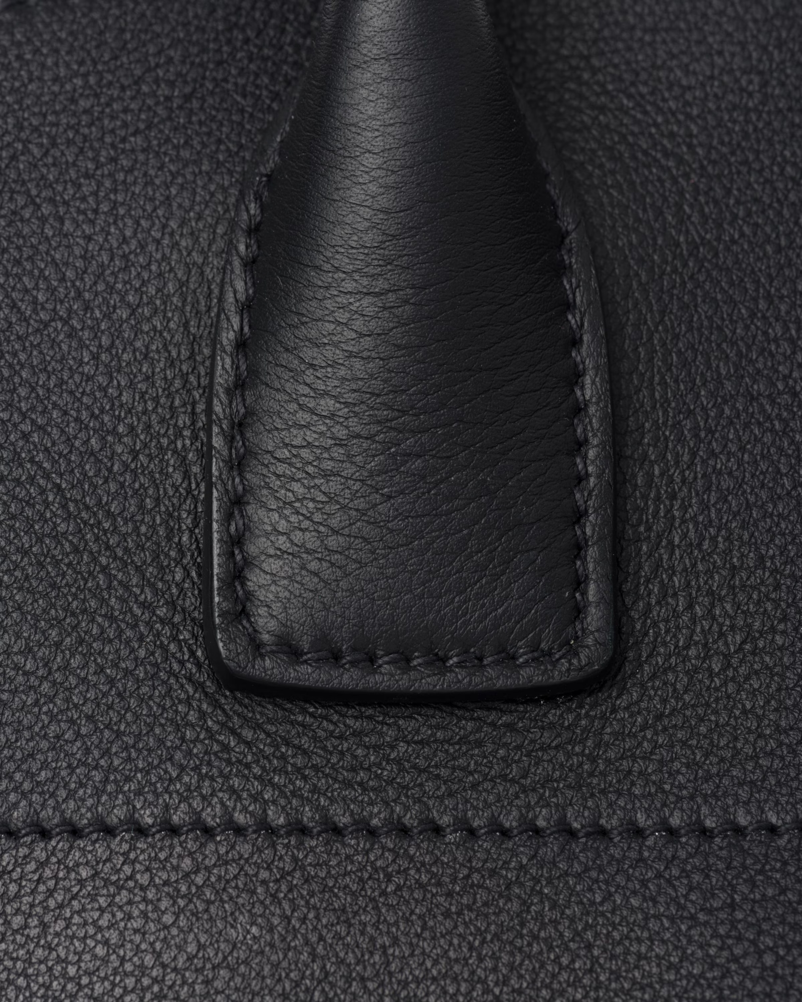 Prada Soft Grain Leather Shoulder Bag In Black