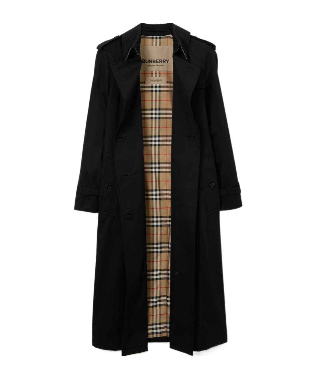 Burberry Short Kensington Heritage Trench Coat In Black