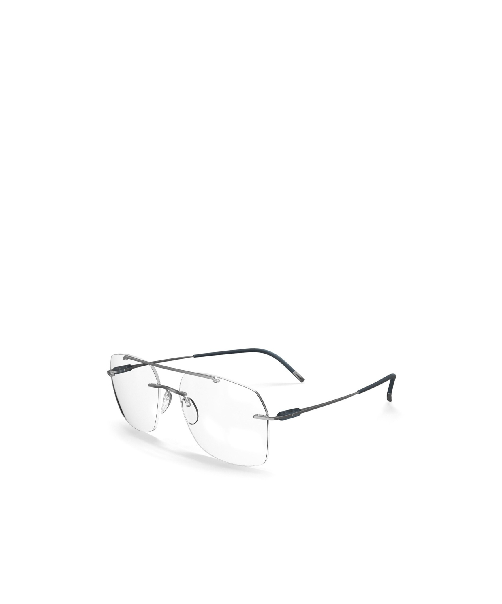 Silhouette Geometrically Framed Flat Mirror In White