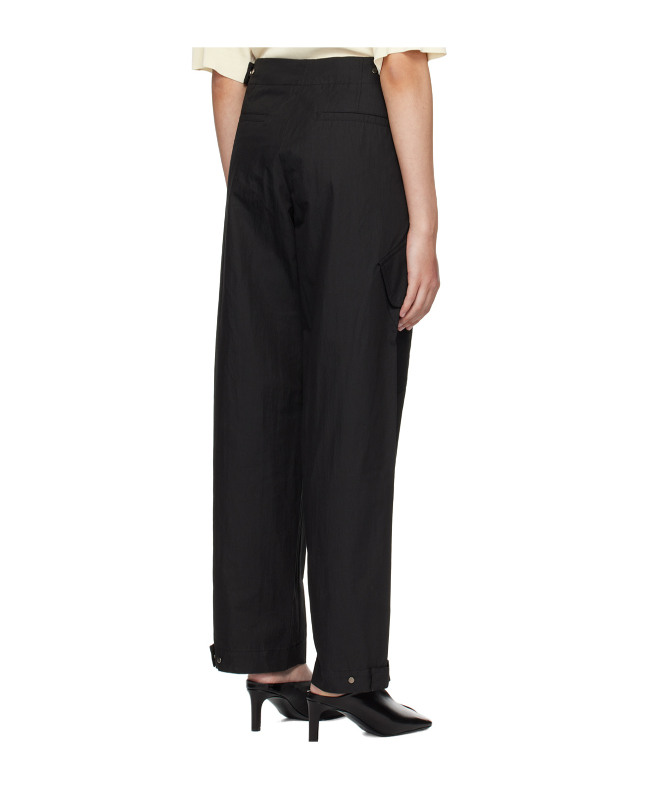 Studio Nicholson High-waisted Tailored Casual Pants In Black