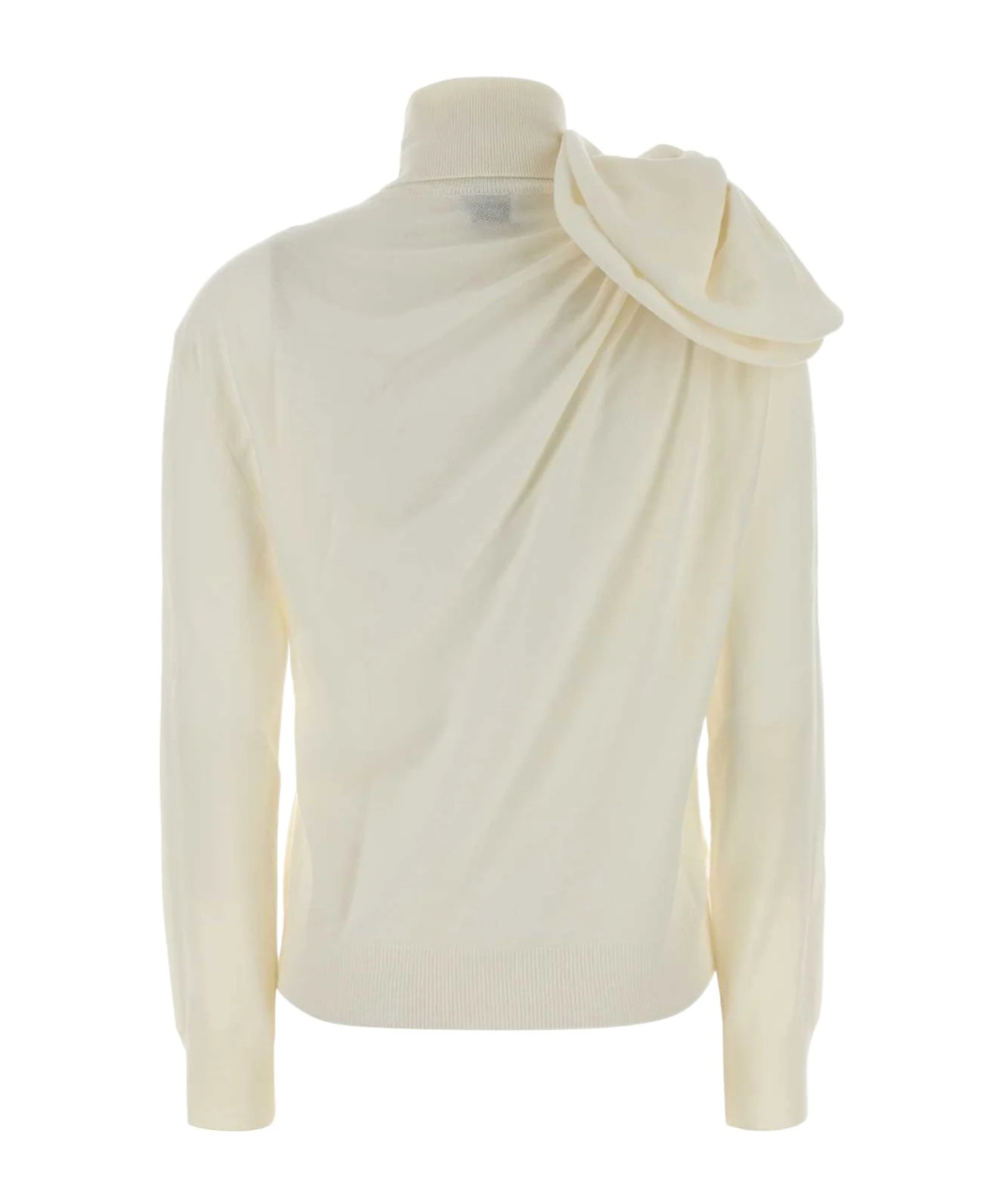 Moschino 3d Flower Sweater In White