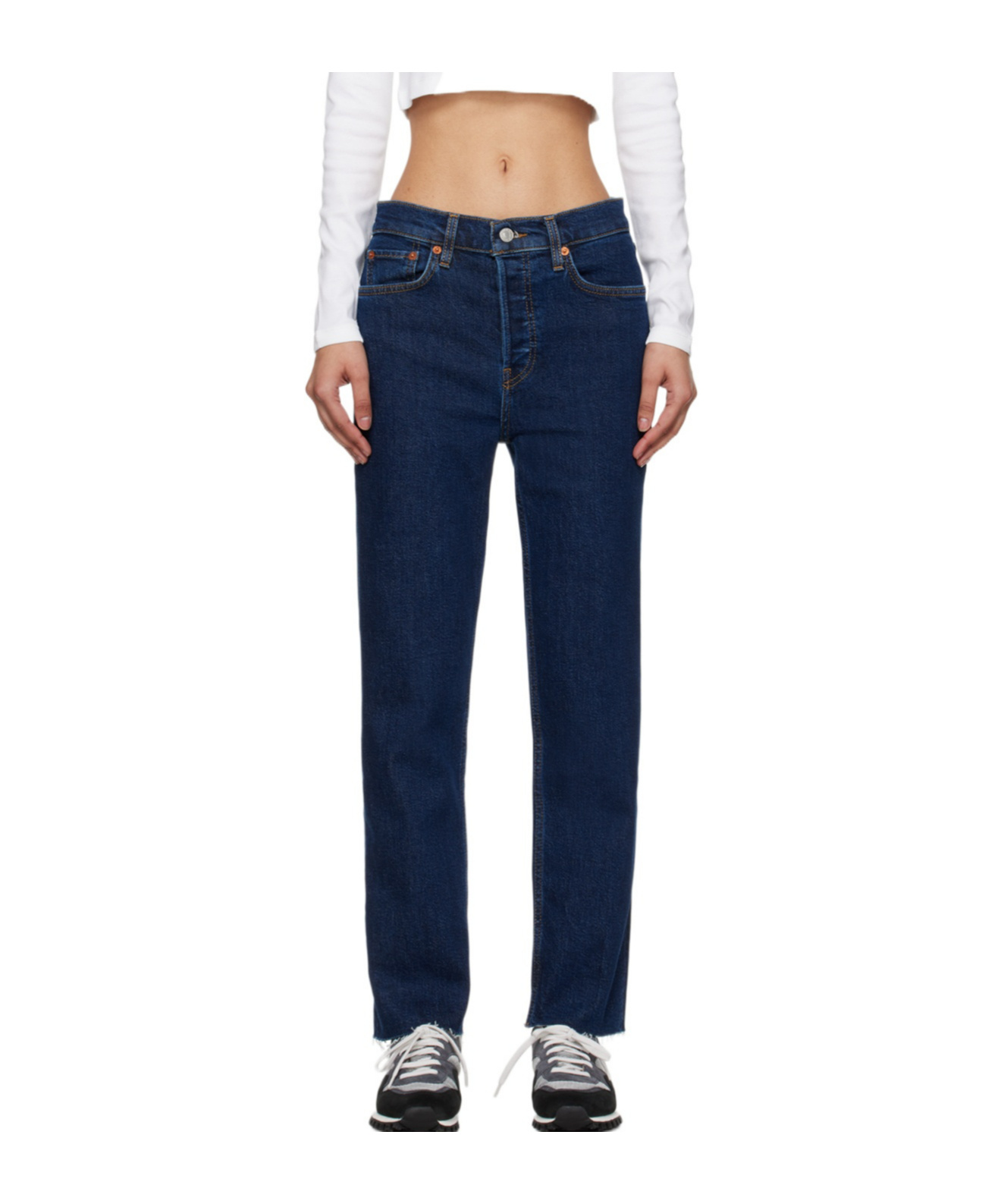 Re/done Re Done Stretch Denim Jeans In Black
