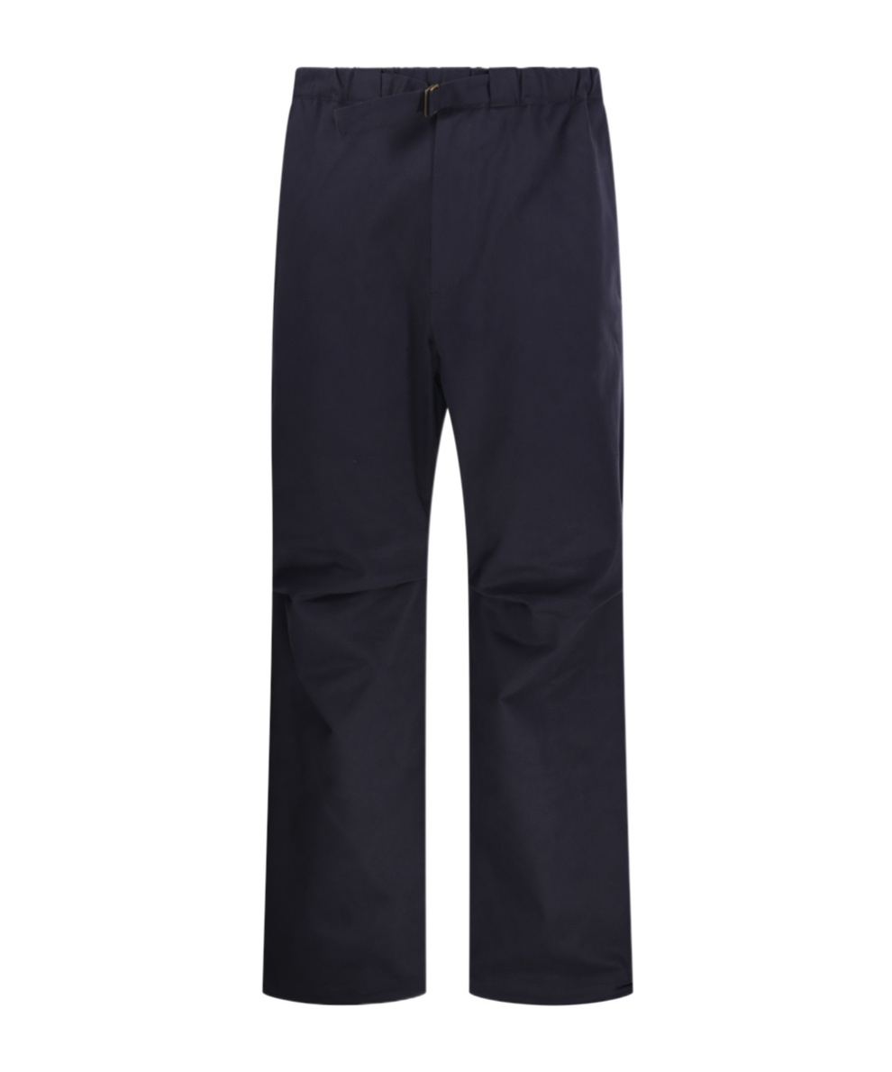 Darkpark Buckle-fastening Straight-leg Trousers In Black