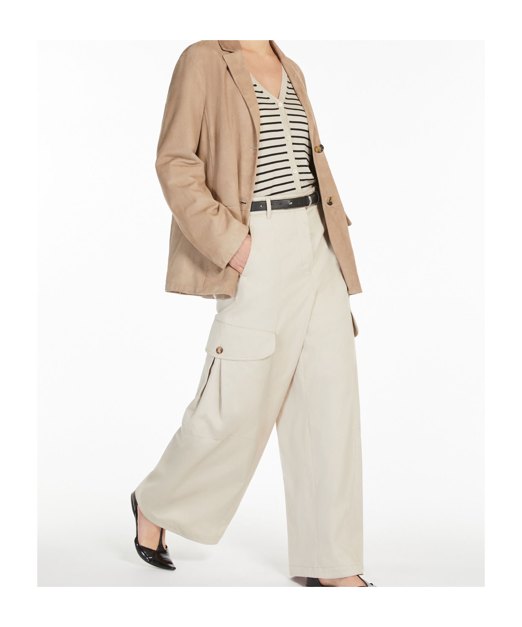 Max Mara Belt-loop Casual Pants In White