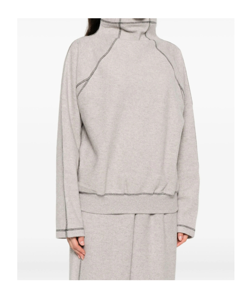 Baserange Contrast-stitch Sweatshirt In Gray