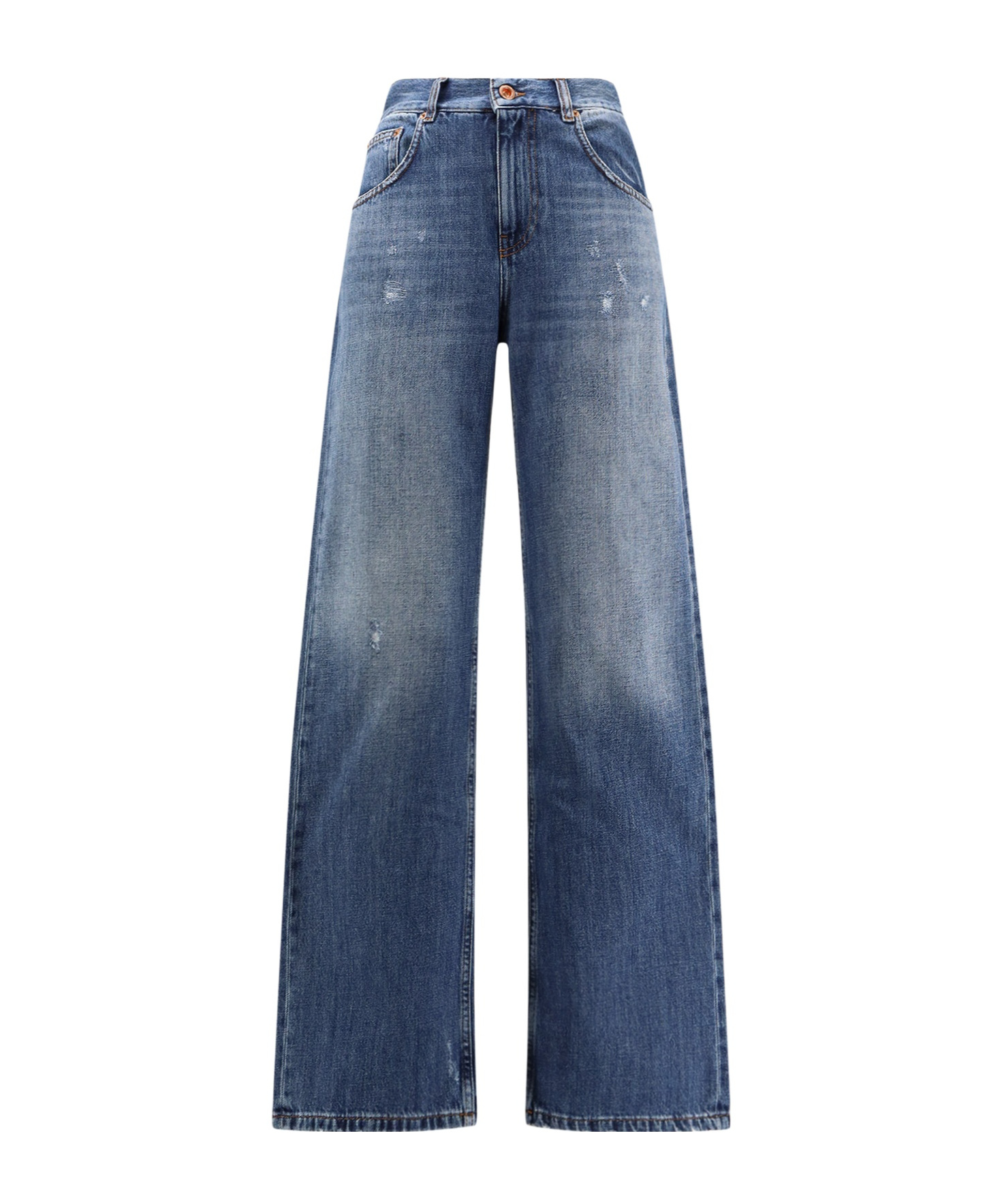 Aspesi Five Pairs Of Jeans In Blue