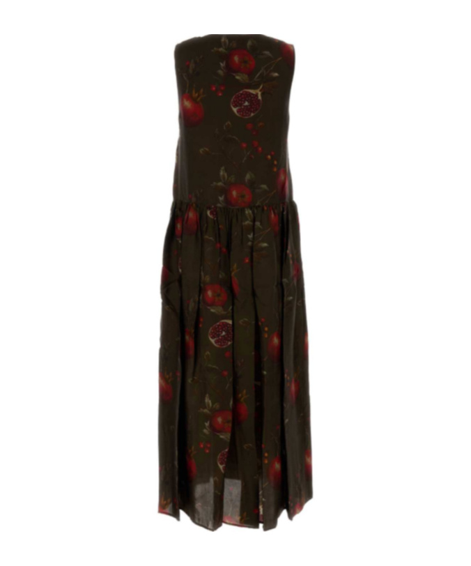 Uma Wang Printed Viscose And Cupro Ardal Dress In Multi