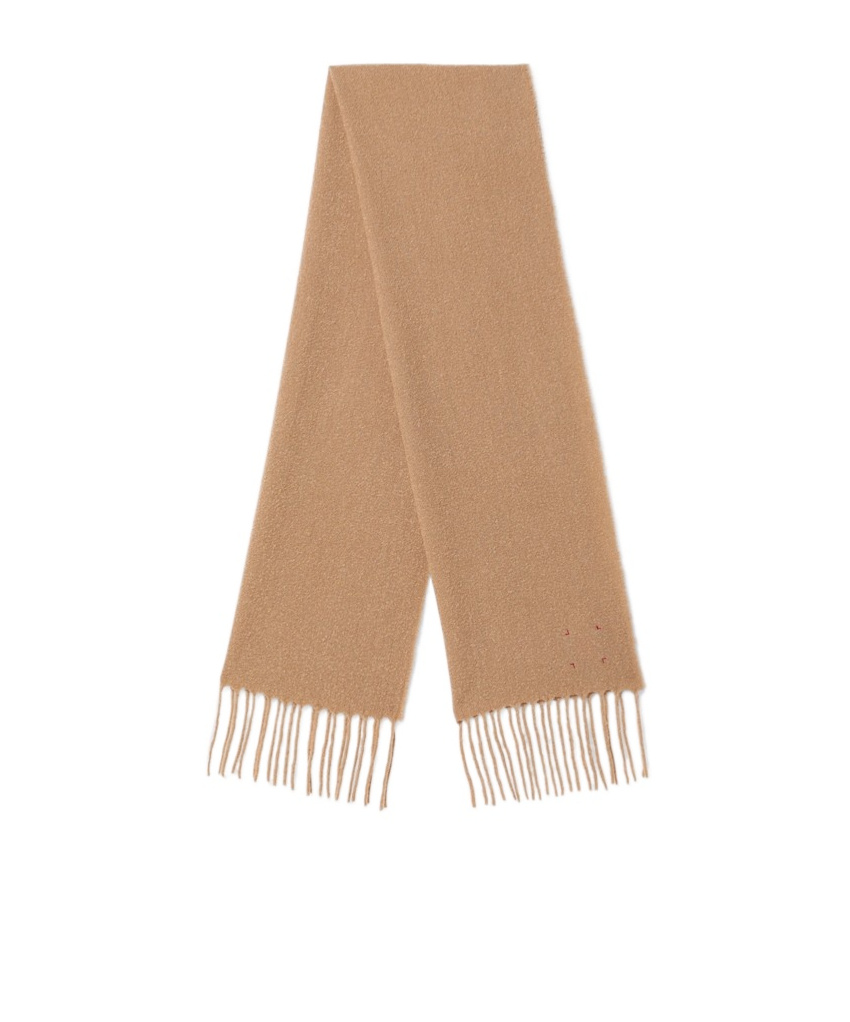 Destin Surl Fringed Scarf In Nude