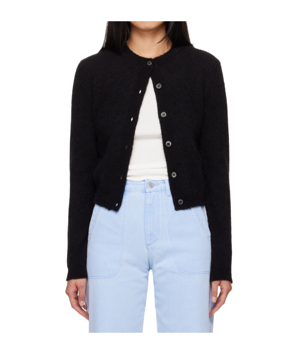 Apc A.p.c. Mila Virgin Wool Cardigan In Black