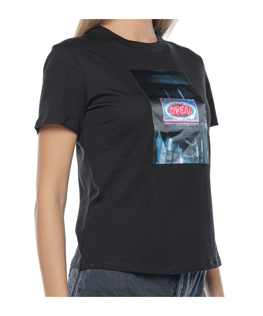 Armani Exchange Item O-neck Short-sleeved T-shirt In Black