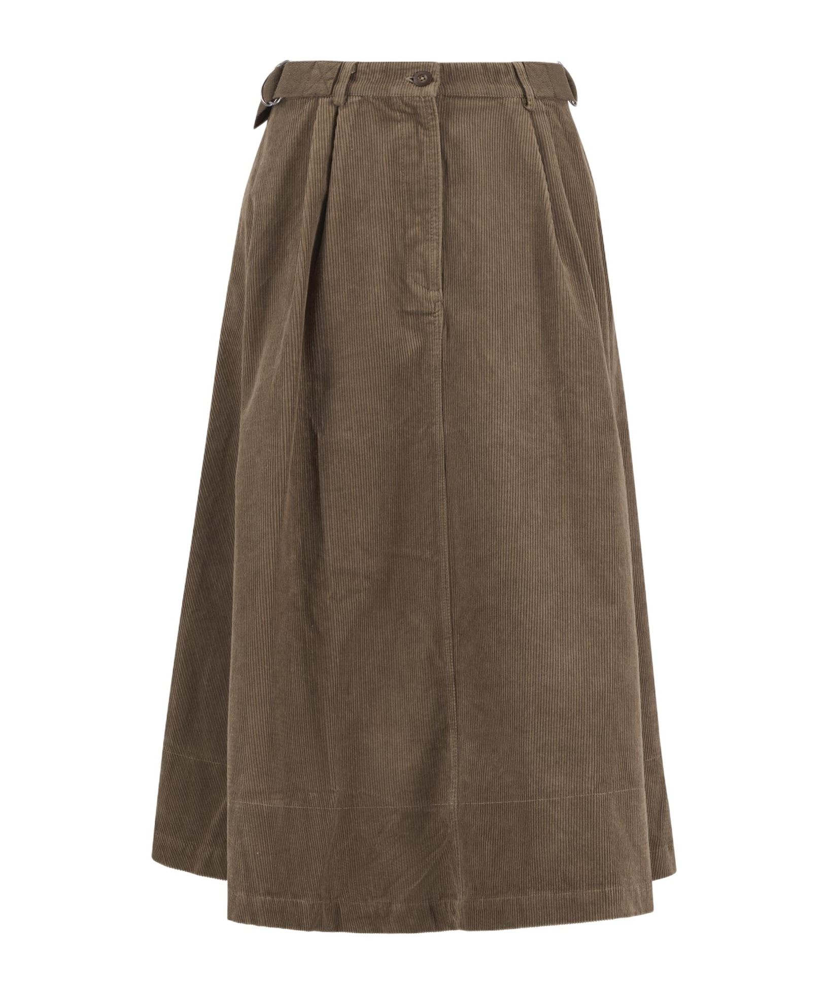 Barbour Corduroy Yasmin Midi Skirt In Brown