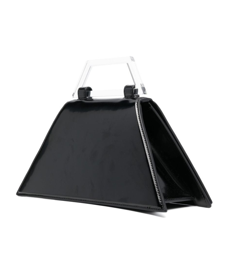 Msgm Logo Shoulder Bag In Black