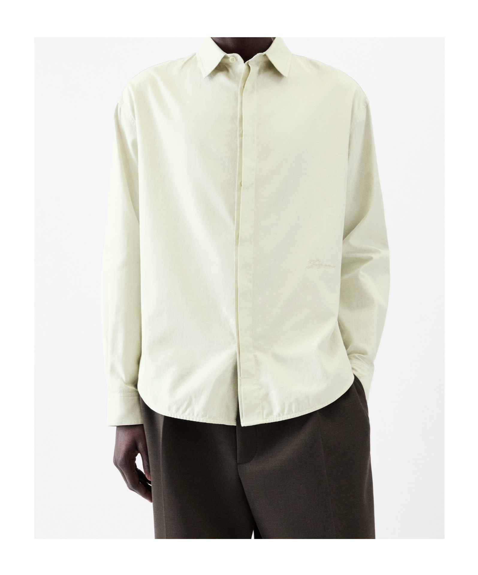 Jacquemus Simon Long-sleeved Shirt In Red