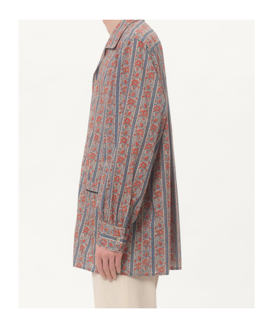 Valentino Pajama Shirt With "voyage Imaginaire" Print In Gray