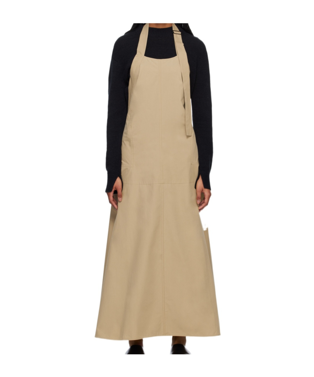 Studio Nicholson Beige Cuenca Maxi Dress In Brown