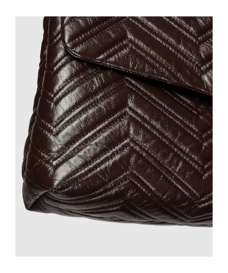Gucci Gg Marmont Large Shoulder Bag In Brown