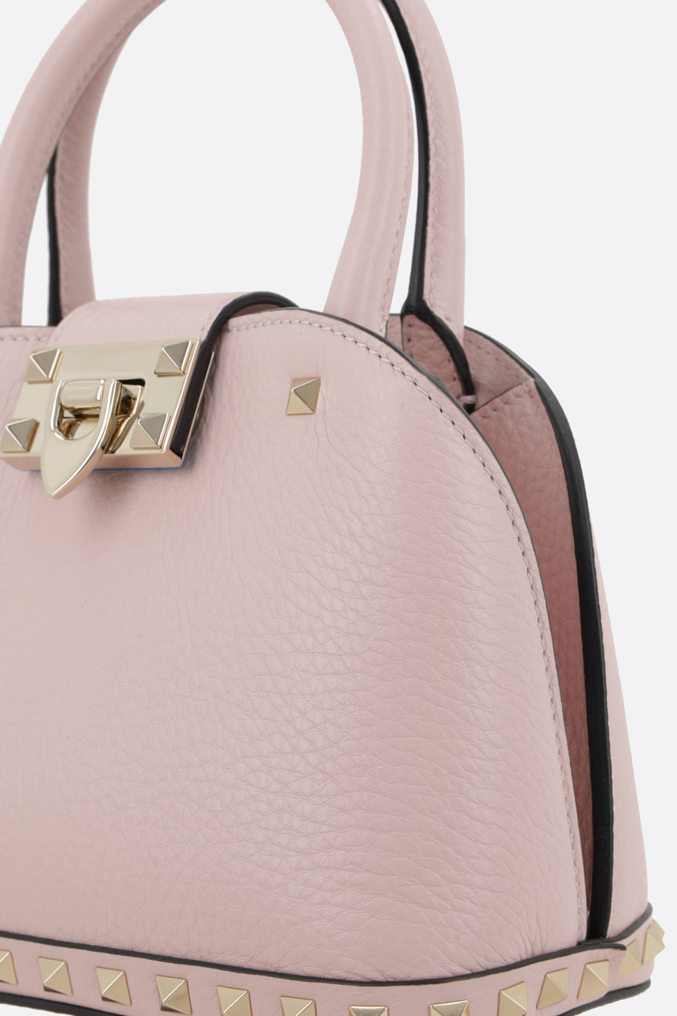 Valentino Small Rockstud Tote Bag In Nude