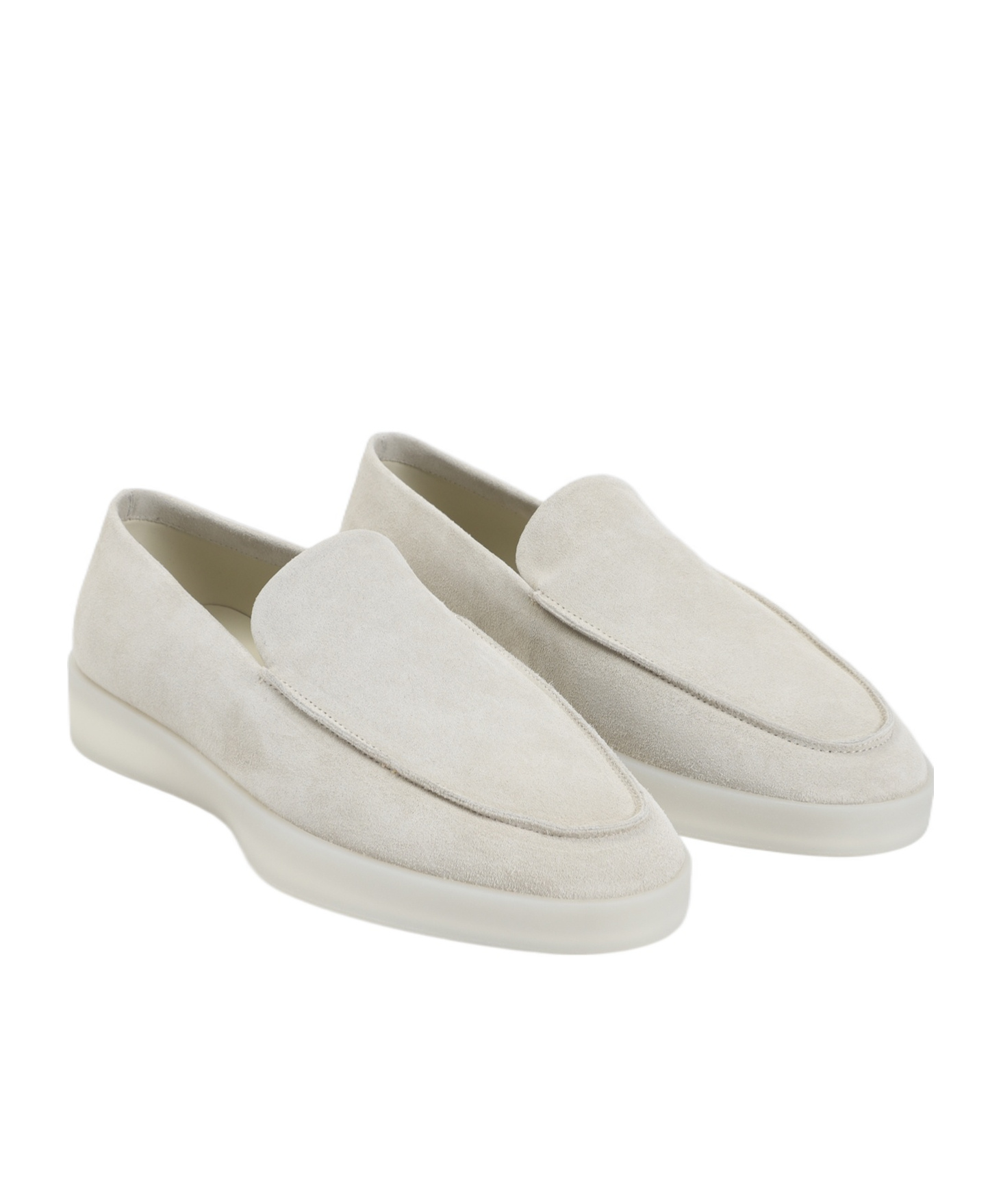 Fear Of God Off White Slip On Loafers In Gray
