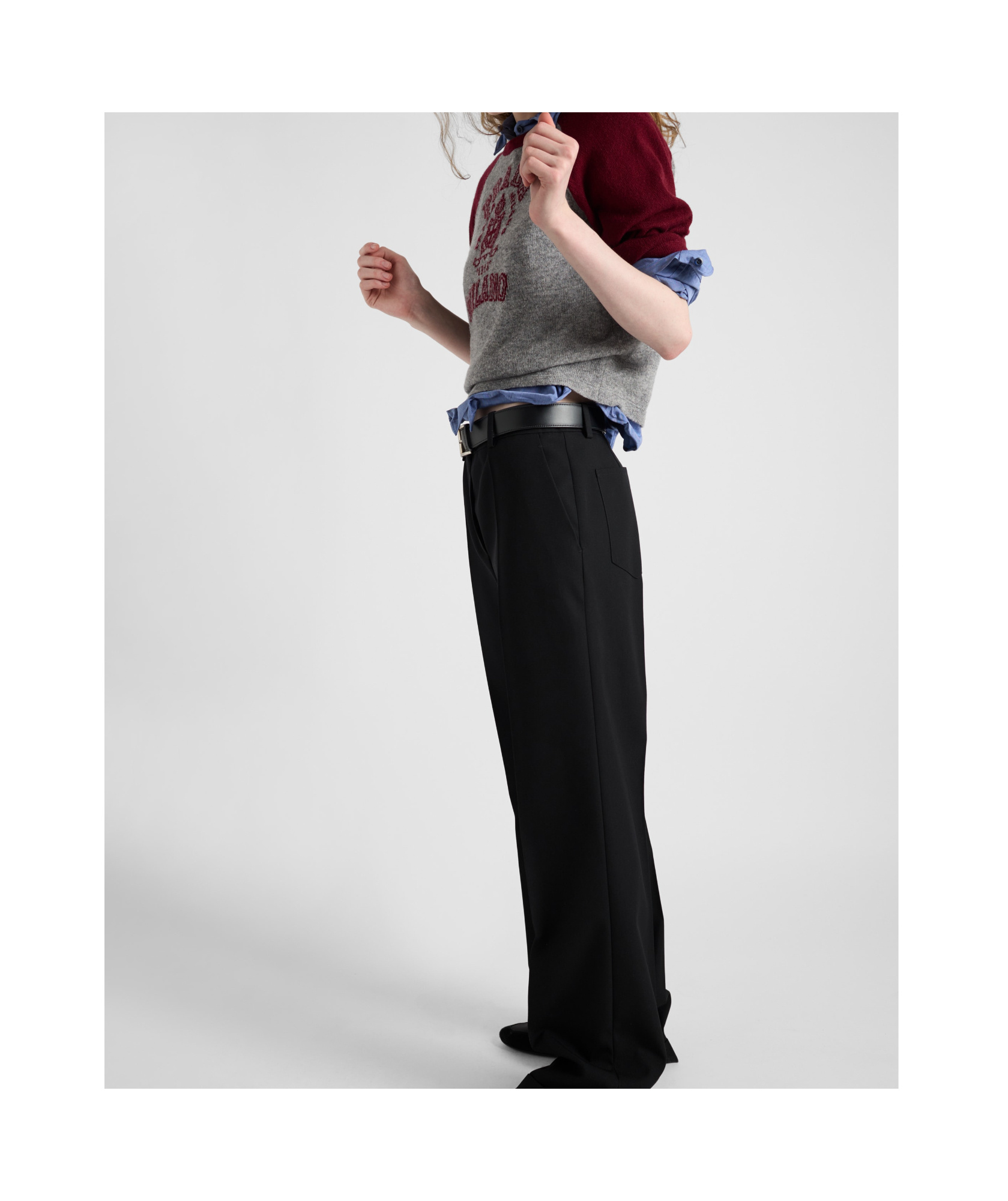 Shop Prada Gabardine Pants In Black