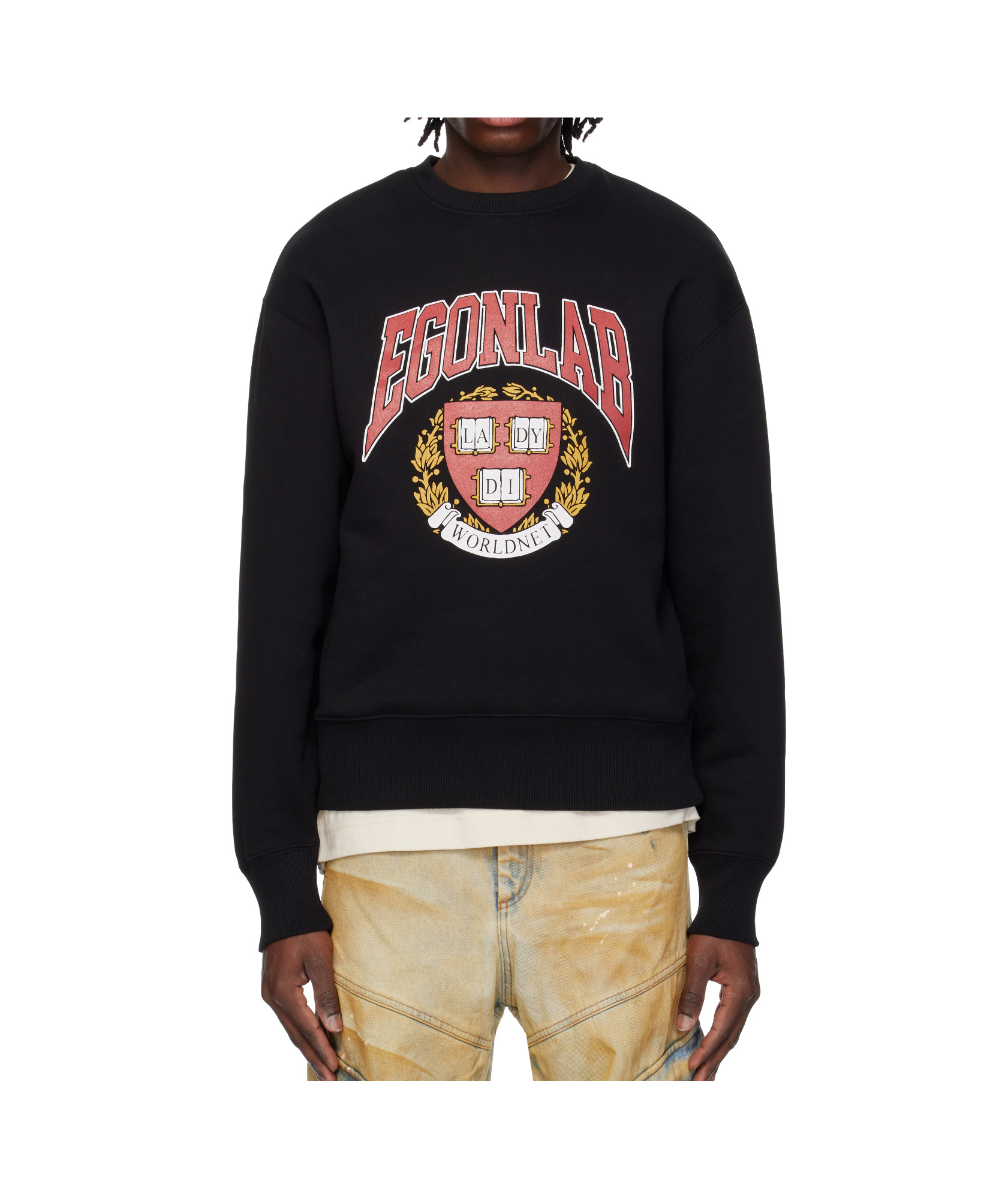 Egonlab Black Worldnet Edition Sweatshirt In Black