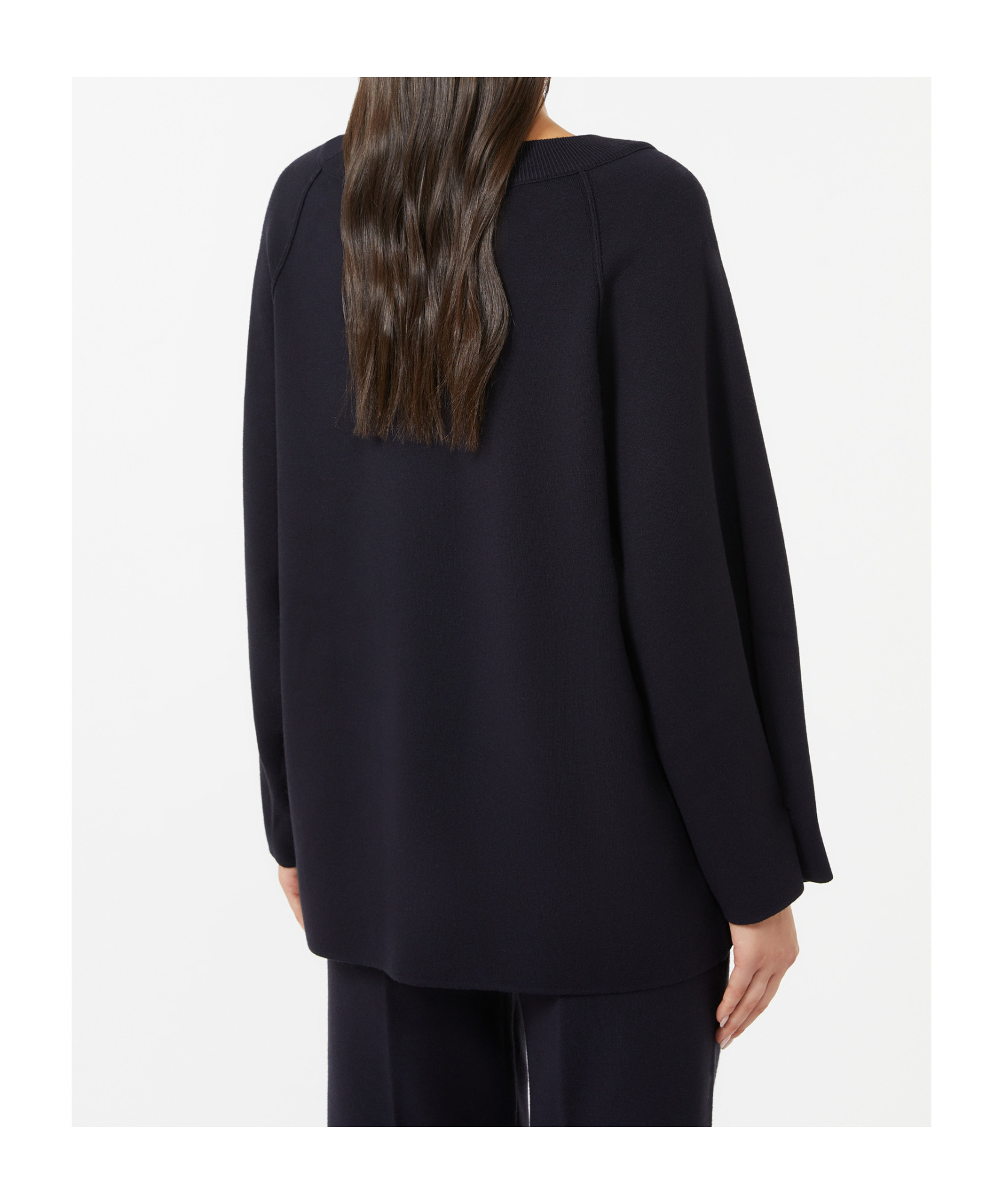 Max Mara Oversized Jumper In Wool And Viscose Yarn In Black