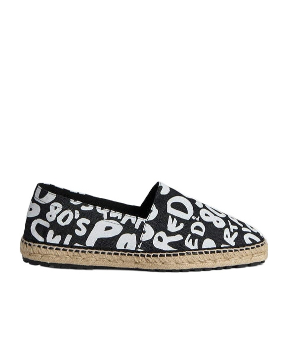 DSQUARED2 GRAPHIC-PRINT DENIM ESPADRILLES