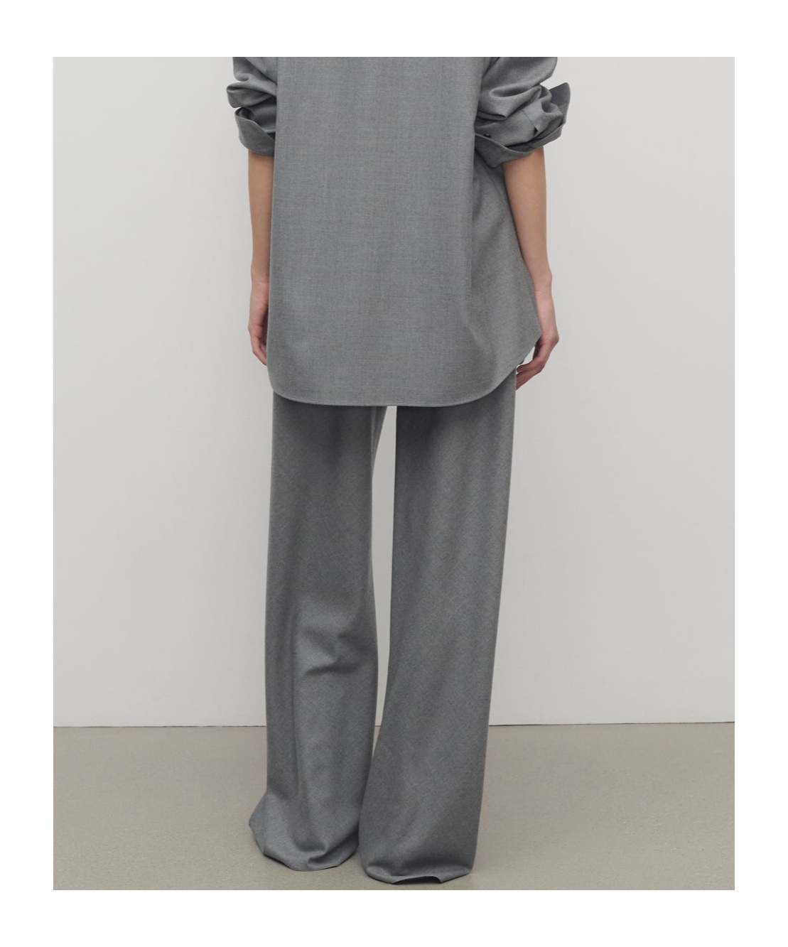 The Row Gala Virgin Wool Trousers In Gray